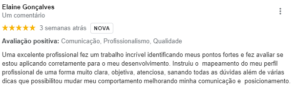 AVALIAÇÃO TACI FERREIRA - ELAINE